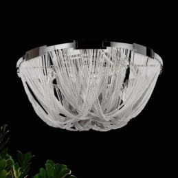 Tassels Chandelier Designer Luz de teto Prata Cor Dourada