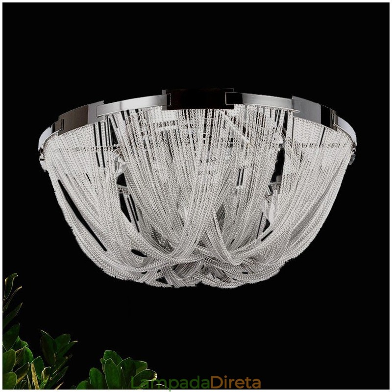Tassels Chandelier Designer Luz de teto Prata Cor Dourada