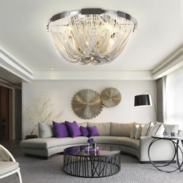 Tassels Chandelier Designer Luz de teto Prata Cor Dourada