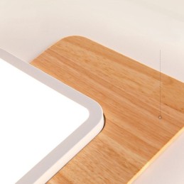 Madeira regulável moderno contemporâneo estilo nórdico quadrado luzes de teto embutidas com controle remoto também pode ser usado como luz de parede