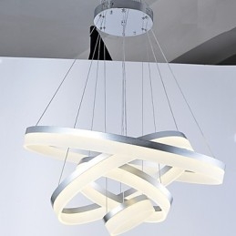 Luminárias pendentes de anel de lustre de acrílico com