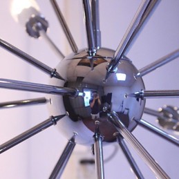 Lustre moderno globo sala de estar pingente jantar compras loja noite metal cromo