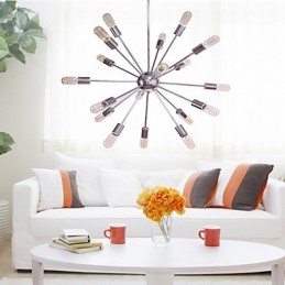 Lustre moderno globo sala de estar pingente jantar compras loja noite metal cromo