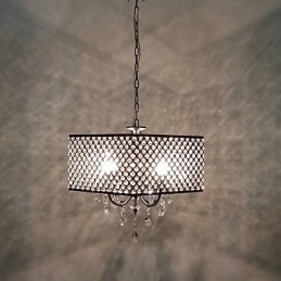Lustre de metal com pintura de cristal clássico tradicional