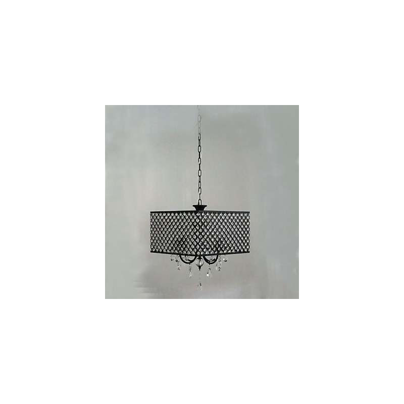 Lustre de metal com pintura de cristal clássico tradicional