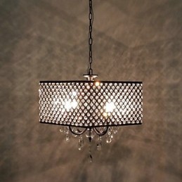 Lustre de metal com pintura de cristal clássico tradicional