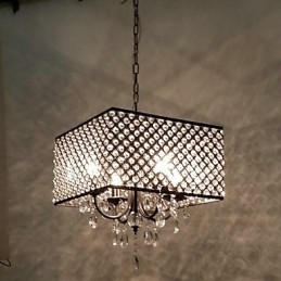 Lustre de metal com pintura de cristal clássico tradicional