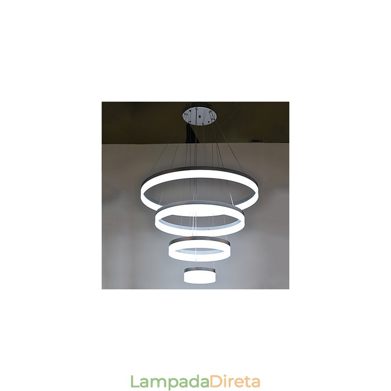 Luminárias pendentes de anel de lustre de acrílico com