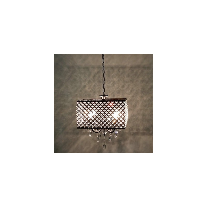Lustre de metal com pintura de cristal clássico tradicional