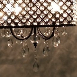 Lustre de metal com pintura de cristal clássico tradicional