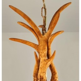 Lustre antigo de chifre retrô artístico rústico de 8 luzes