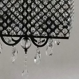 Lustre de metal com pintura de cristal clássico tradicional