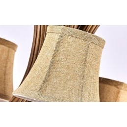 Lustre antigo de chifre retrô artístico rústico de 3 luzes com abajures