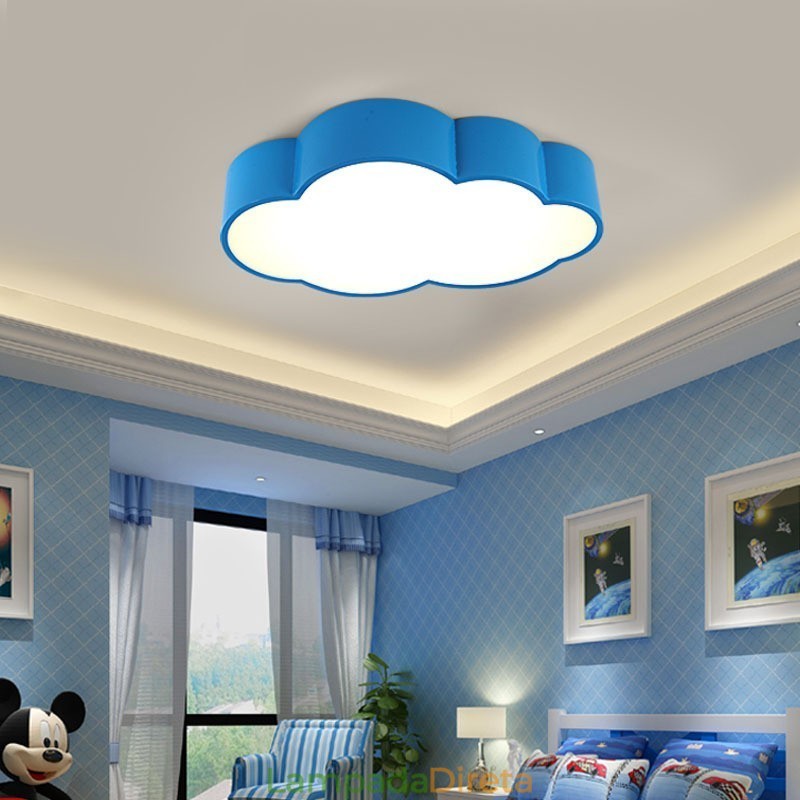 Macaron Multi color Cloud Modern Nordic Style Flush Mount Ceiling Lights com sombra de acrílico