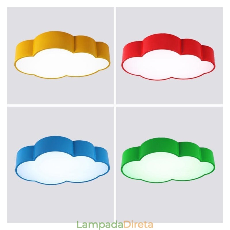 Macaron Multi color Cloud Modern Nordic Style Flush Mount Ceiling Lights com sombra de acrílico