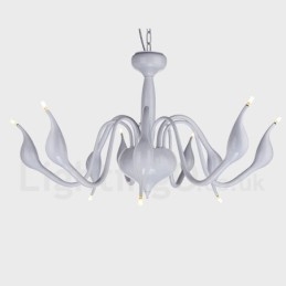 Lustre de metal galvanizado contemporâneo moderno de 9 luzes