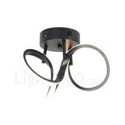 Triac Switch Dimmable Preto Moderno Contemporâneo Estilo Nórdico Montagem Embutida Luz de Teto Redonda