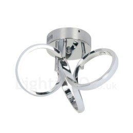 Triac Switch Dimmable Chrome Moderno Contemporâneo Estilo Nórdico Montagem Embutida Luz de Teto Redonda