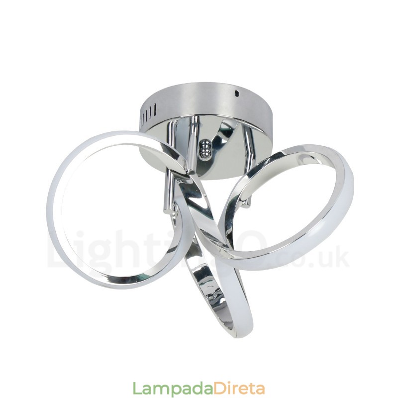 Triac Switch Dimmable Chrome Moderno Contemporâneo Estilo Nórdico Montagem Embutida Luz de Teto Redonda