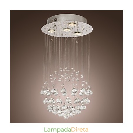 Lustre de luxo moderno cristal 4 luzes Lustre de luxo moderno cristal 4 luzes