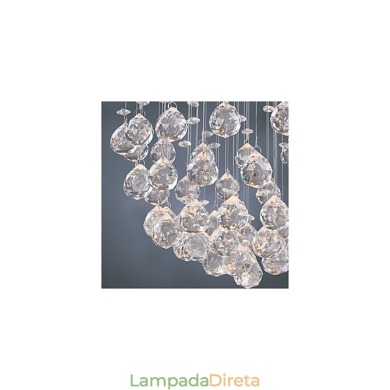 Lustre de luxo moderno cristal 4 luzes