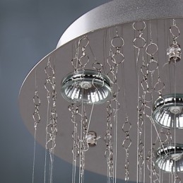 Lustre de luxo moderno cristal 4 luzes