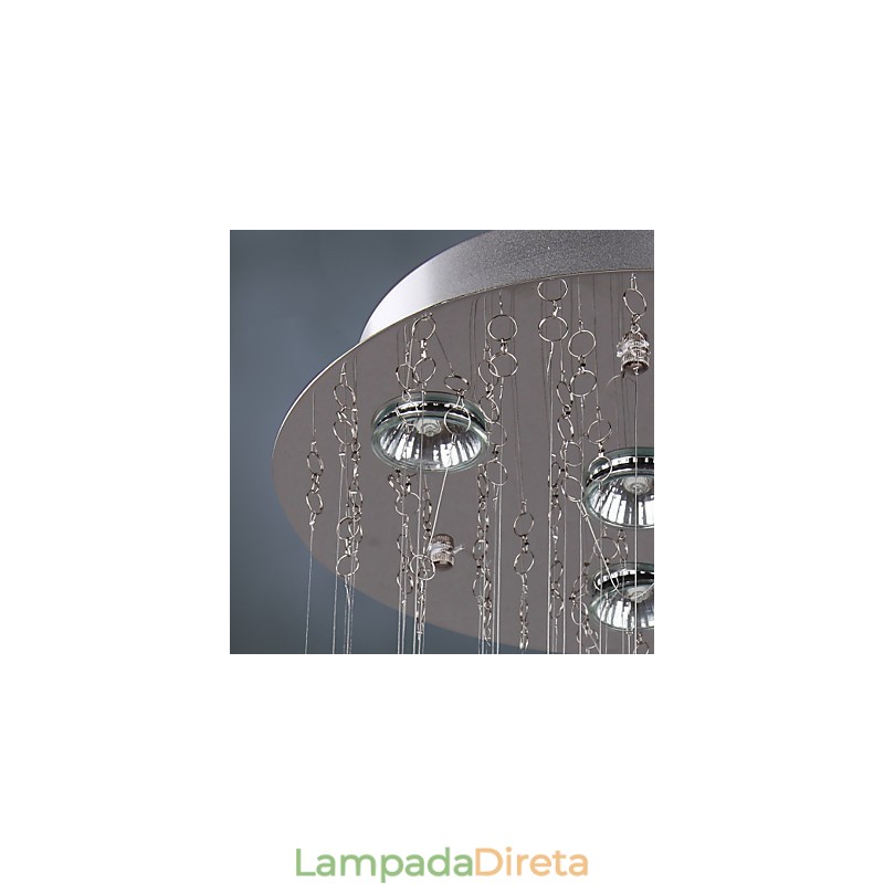 Lustre de luxo moderno cristal 4 luzes
