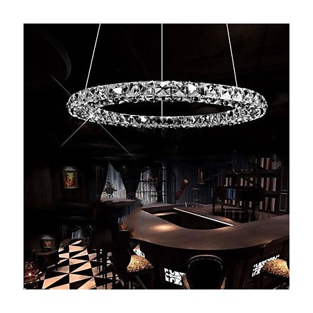 Luminária pendente de cristal moderna, única, D40CM, três lados, K9, cristal, luzes de teto internas, luminárias Luminária pendente de cristal moderna, única, D40CM, três lados, K9, cristal, luzes de teto internas, luminárias