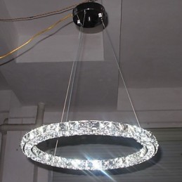 Luminária pendente de cristal moderna, única, D40CM, três lados, K9, cristal, luzes de teto internas, luminárias