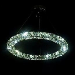 Luminária pendente de cristal moderna, única, D40CM, três lados, K9, cristal, luzes de teto internas, luminárias