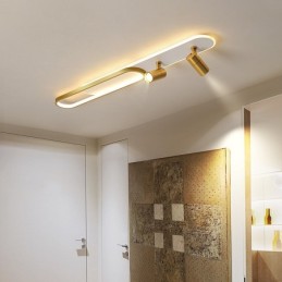 Luminária de teto nórdica longa e brilhante