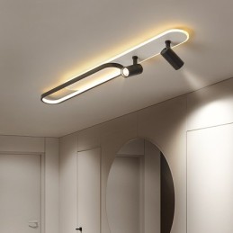 Luminária de teto nórdica longa e brilhante