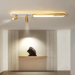 Luminária de teto nórdica longa e brilhante
