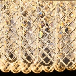 Luminária pendente de cristal quadrado 1 2 anéis K9 cristal luminária de teto interno