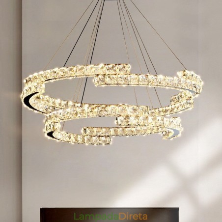 Luminária pendente de cristal redonda de luxo K9 para teto interno Luminária pendente de cristal redonda de luxo K9 para teto interno