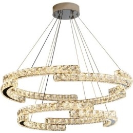 Luminária pendente de cristal redonda de luxo K9 para teto interno