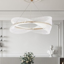 Pendente de luz de tira de círculo pós-moderno