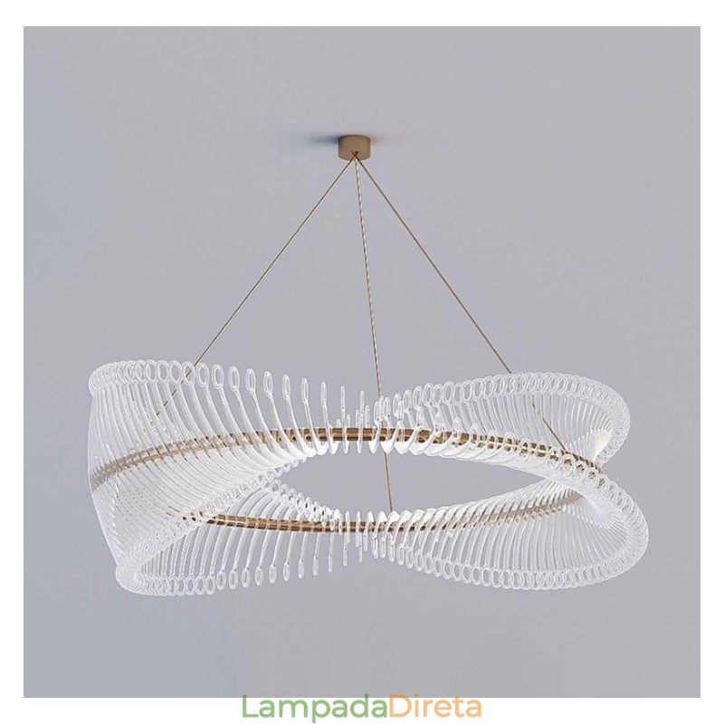 Pendente de luz de tira de círculo pós-moderno