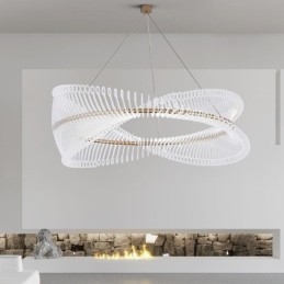 Pendente de luz de tira de círculo pós-moderno