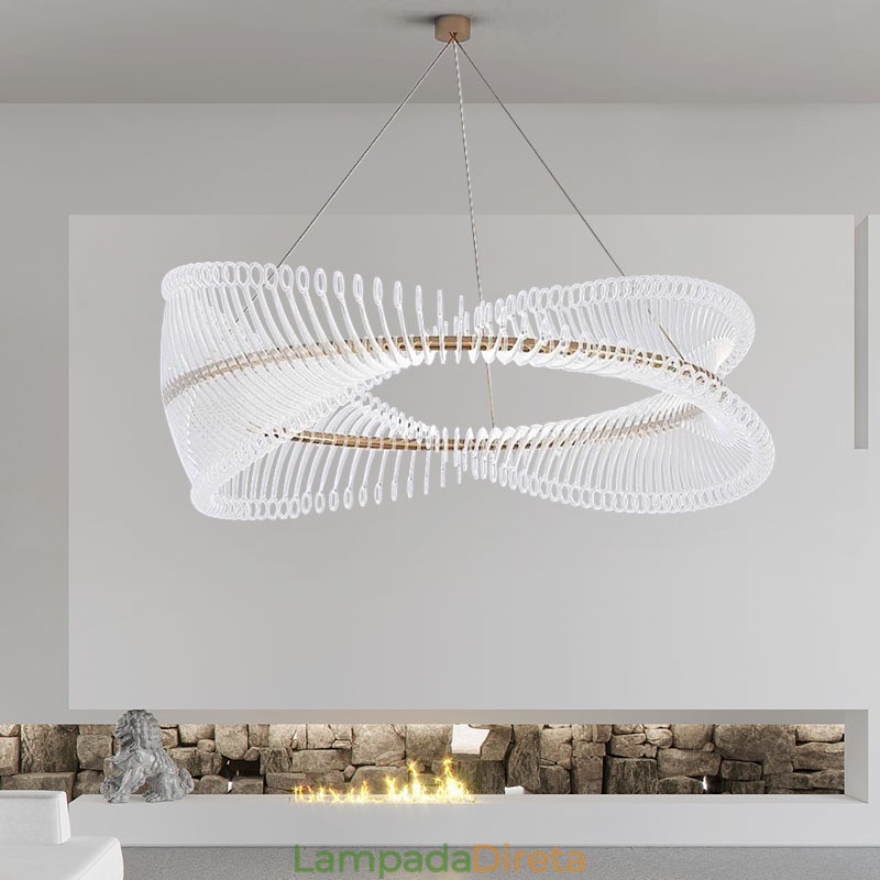 Pendente de luz de tira de círculo pós-moderno