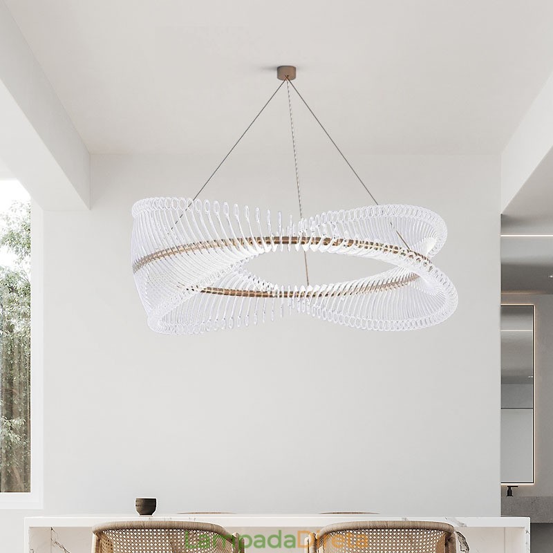 Pendente de luz de tira de círculo pós-moderno