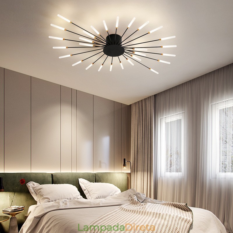 Luminária de teto moderna embutida
