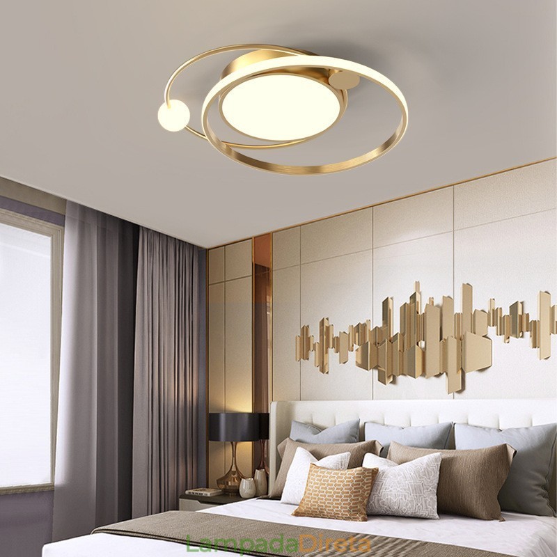 Luminárias de teto redondas modernas para ambientes internos