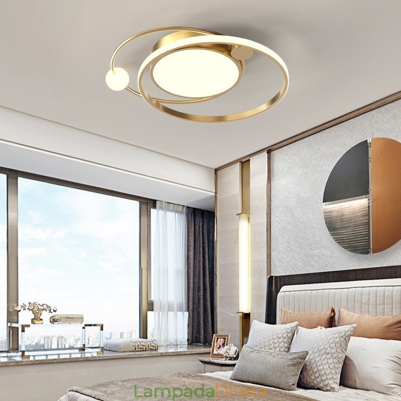 Luminárias de teto redondas modernas para ambientes internos