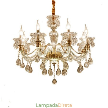 Lustre de Cristal de Luxo Lustre de Cristal K9 com Braço Brilhante Lustre de Cristal de Luxo Lustre de Cristal K9 com Braço Brilhante