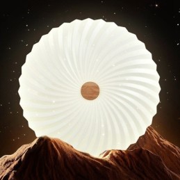 Luminária de teto embutida nórdica redonda simples moderna de madeira maciça