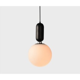 Luminária pendente moderna contemporânea com cúpula de vidro