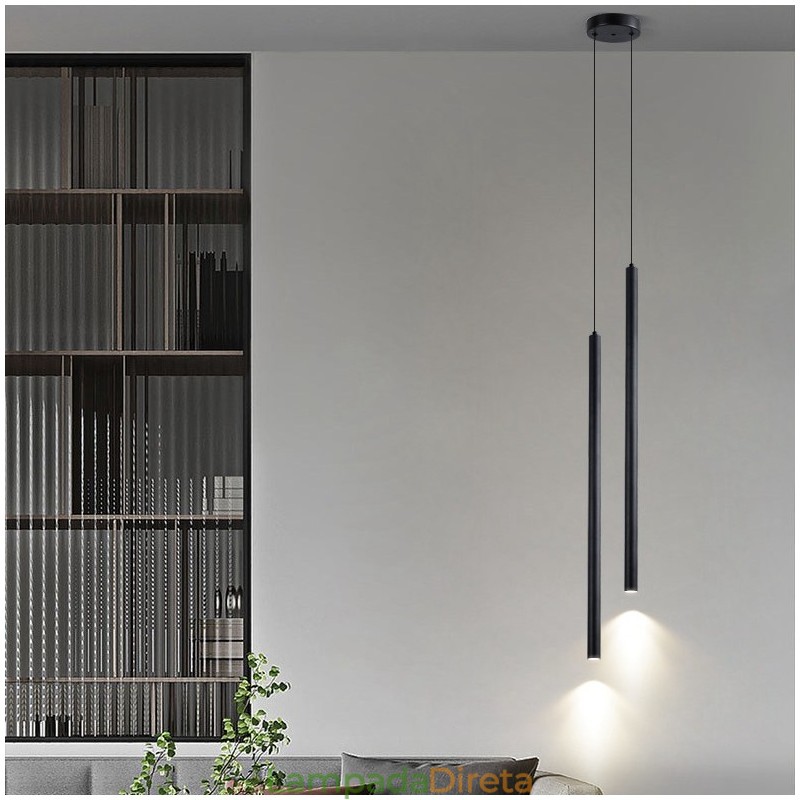 Luminária pendente simples, moderna e contemporânea