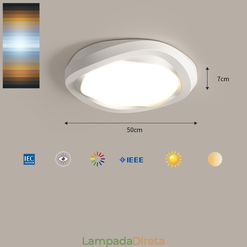 Proteção ocular de espectro total regulável, multicores, luz de teto embutida moderna, luminárias internas
