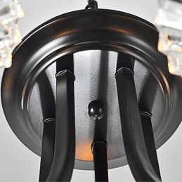 Lustre vintage estilo europeu de 5 luzes com braço com chifres
